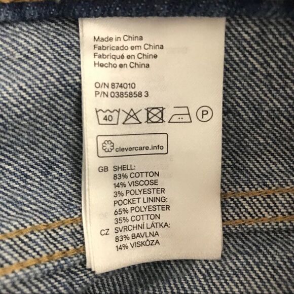 H&M Coachella denim jean shorts with red roses-8 - Picture 10 of 10